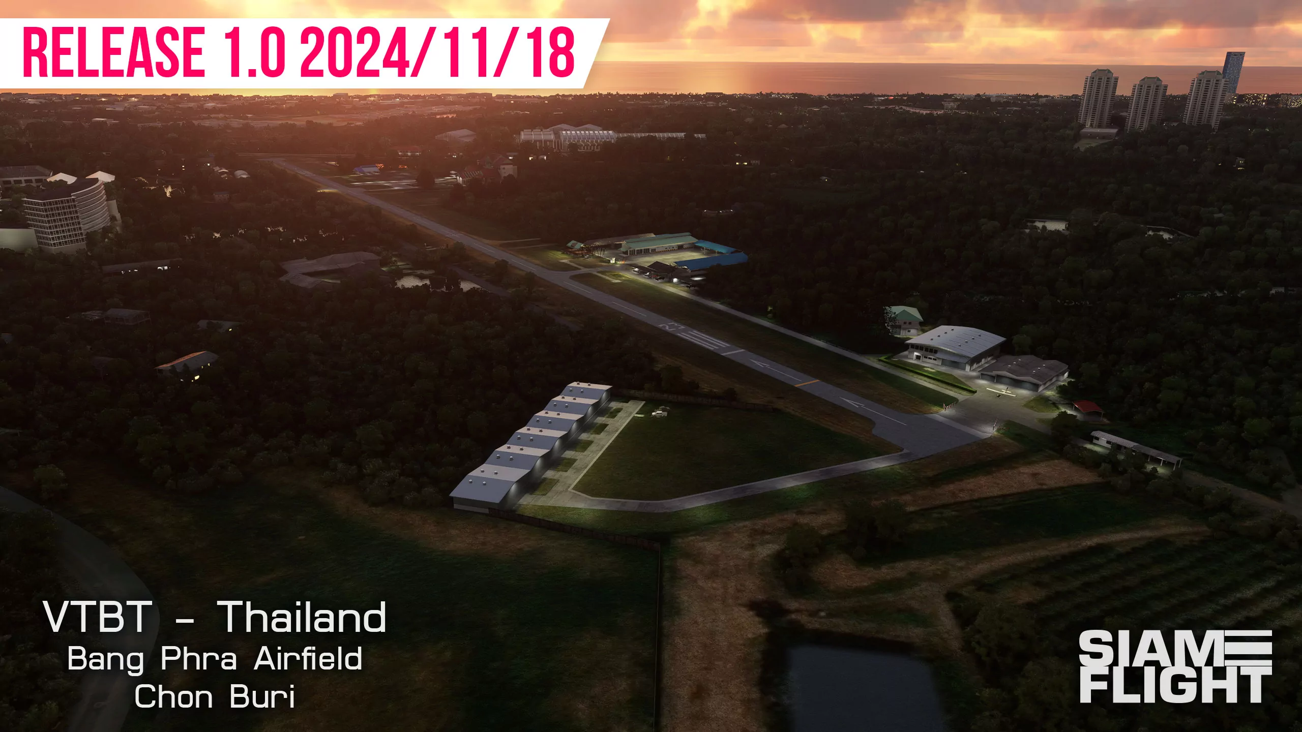 Explore the Charm of Thailand’s Oldest Flying Club with SiamFlight VTBT Bang Phra Airfield for MSFS2020